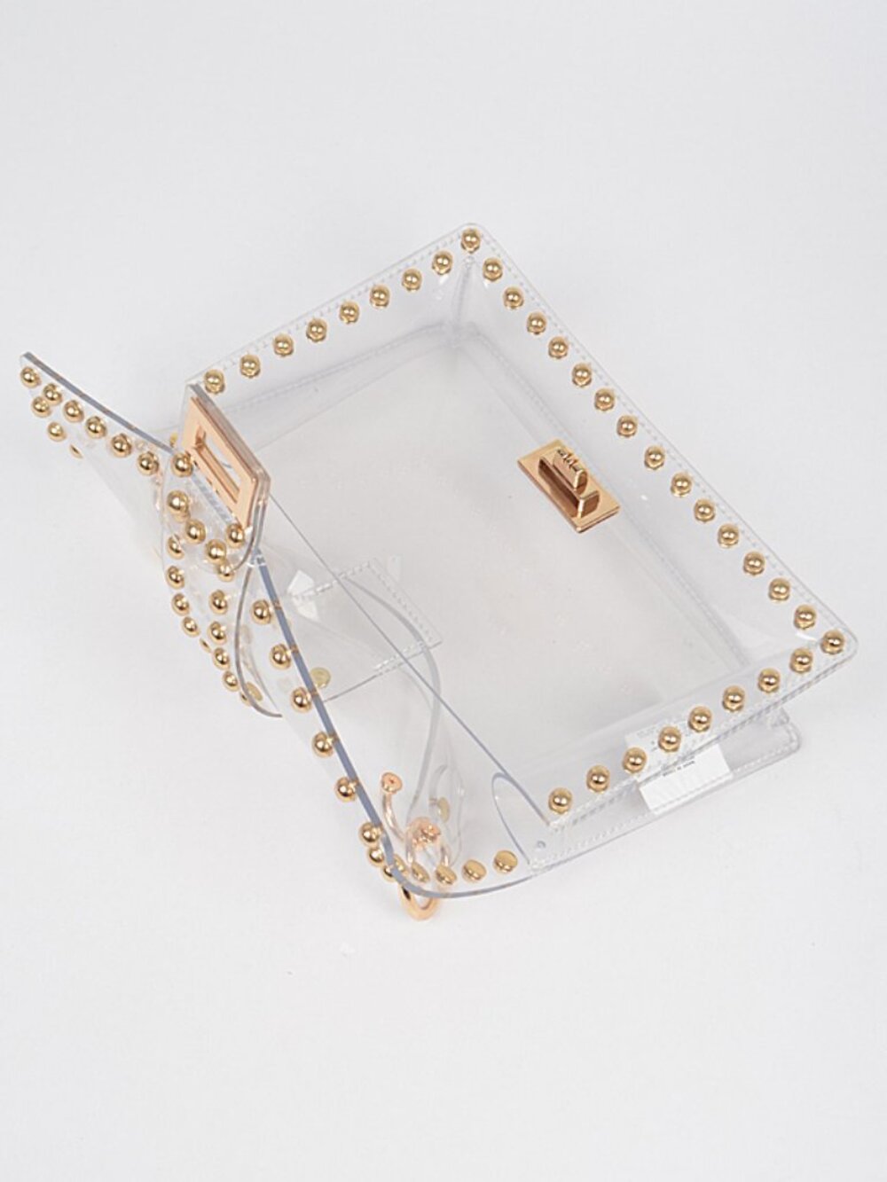 BNWT Brand New Transparent Studded Stadium Bag Cleared Studded Bag - Picture 3 of 6